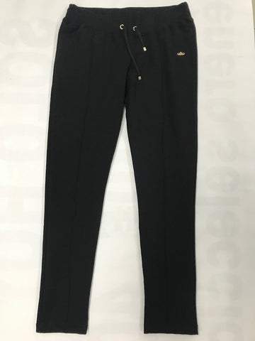 Pantalón mujer SLX pitillo 7871 con felpa negro - Puber Sports