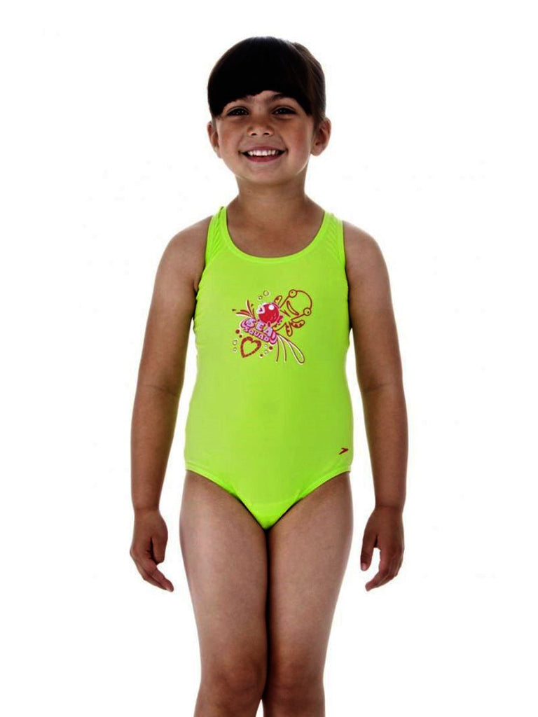 Bañador natación niña Speedo girl squirt 8-032827133 verde