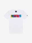 Camiseta niño CHAMPION logo multicolor 305929S22 blanco