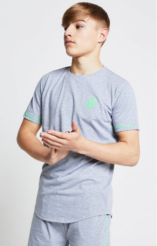 Camiseta Illusive tape tee 0382 gris verde fluor - Puber Sports