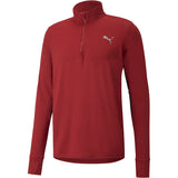 Camiseta running hombre PUMA RUN FAVORITE 1/4 ZIP 520211 granate