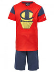 Camiseta + short niño Champion 305217 rojo - Puber Sports