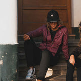 Chaqueta mujer SLX estampada flores 4113E rojo y blanco - Puber Sports