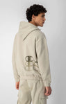 Sudadera CHAMPION capucha y media cremallera 217937F22 beige