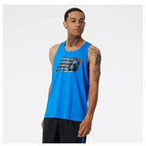 Camiseta hombre running NEW BALANCE tirantes MT21226 azul