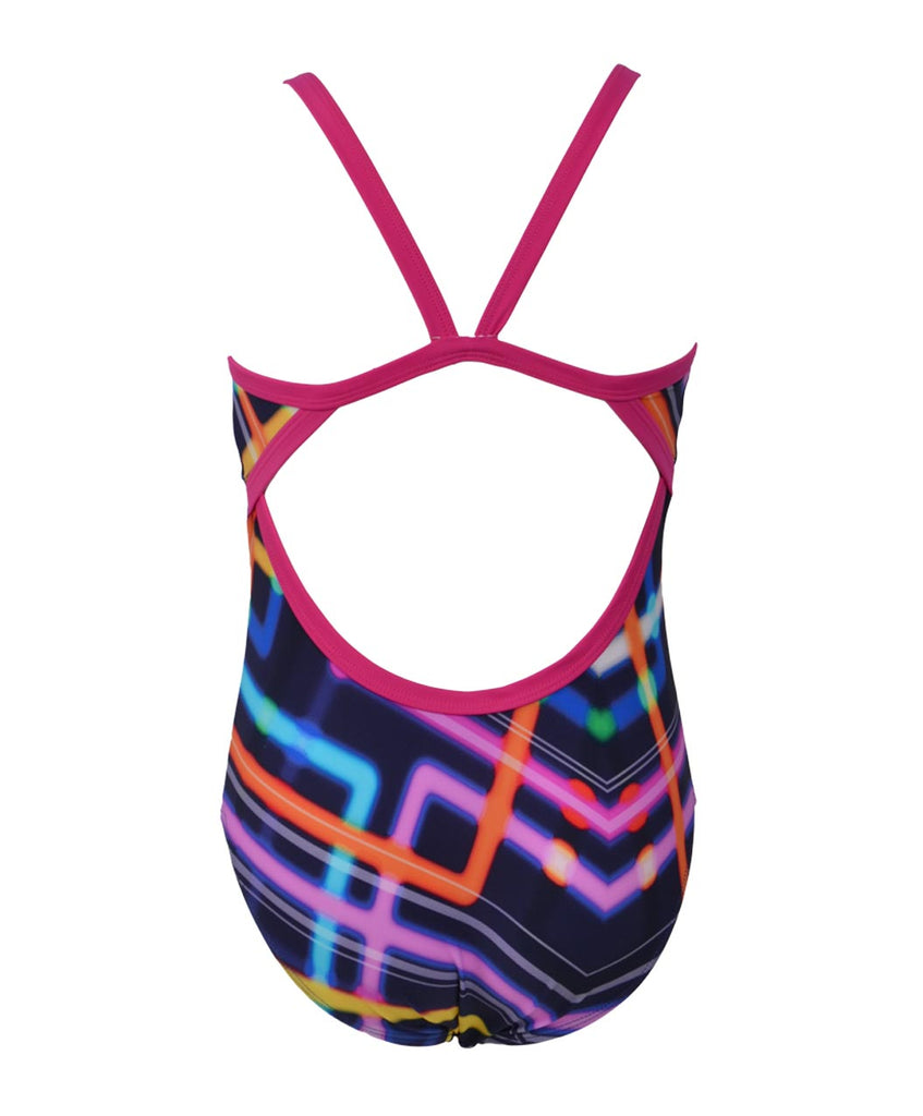 BAÑADOR NATACIÓN NIÑA BLANCA SWIMSUIT SPORT BACK