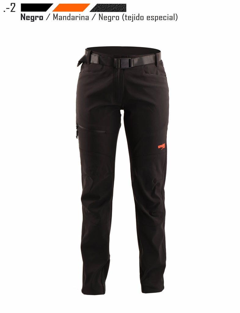 Pantalón trekking mujer TRK Poliester/Elastan 7121051 negro